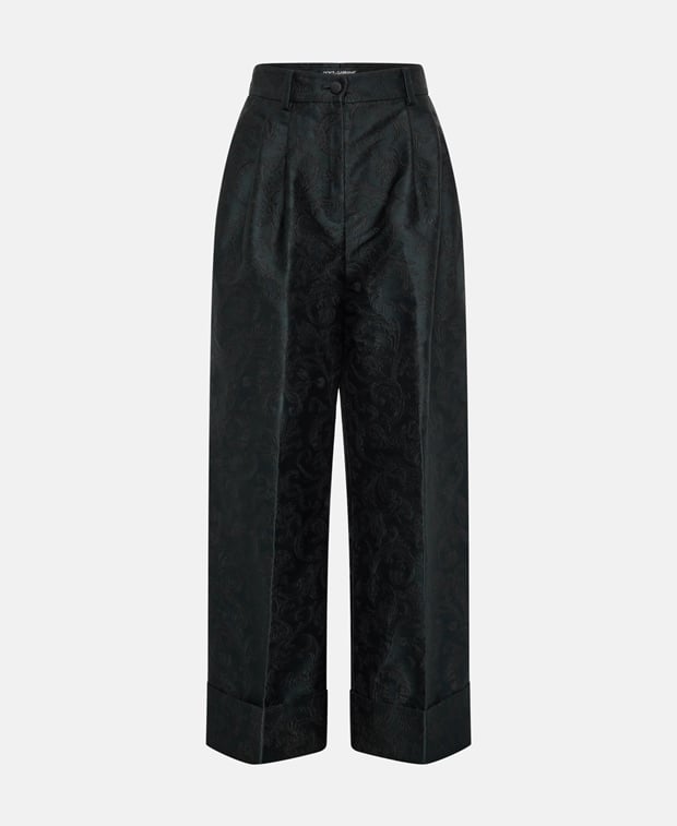 Dolce & Gabbana Jacquard trousers Black