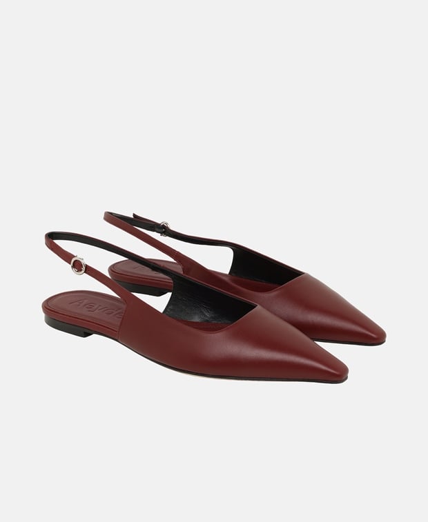 Aeyde Port Slingback ballerina Bordeaux