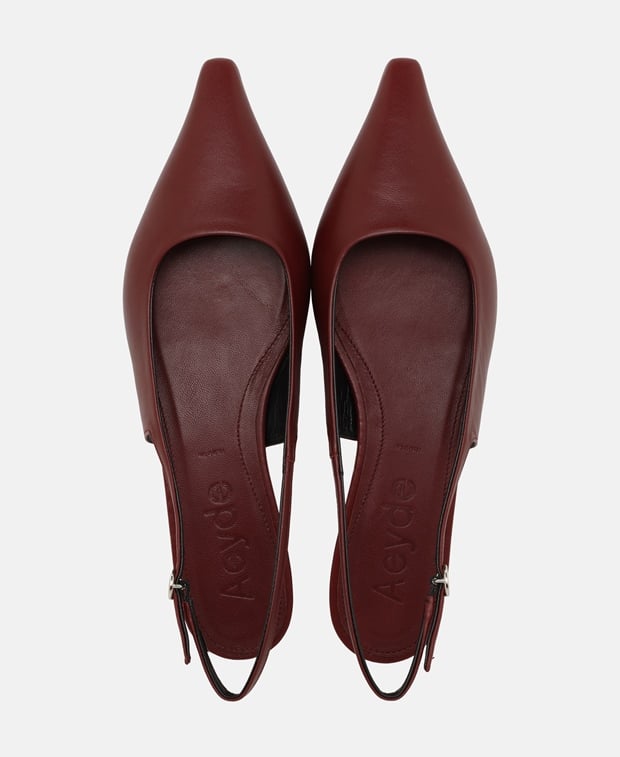 Aeyde Port Slingback ballerina Bordeaux