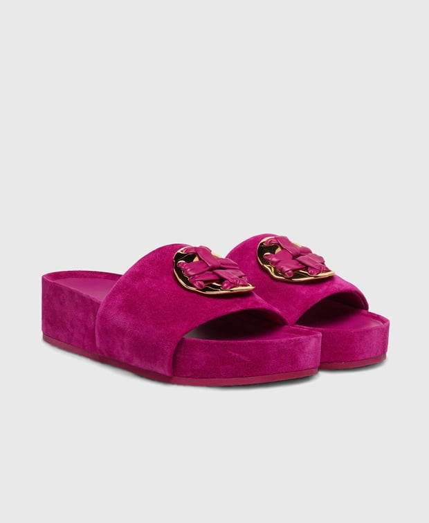 Tory Burch Platform mules Woven Double T Slide