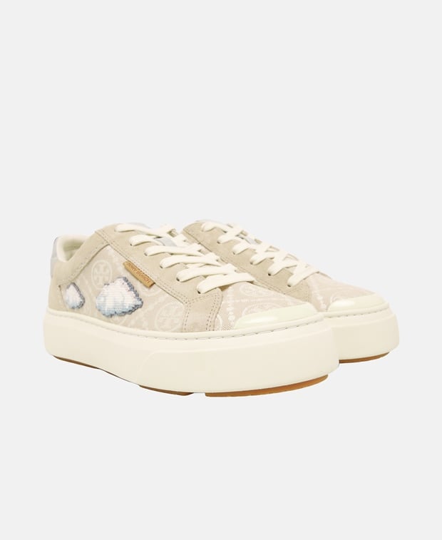 Tory Burch T Monogram Ladybug Sneakers White