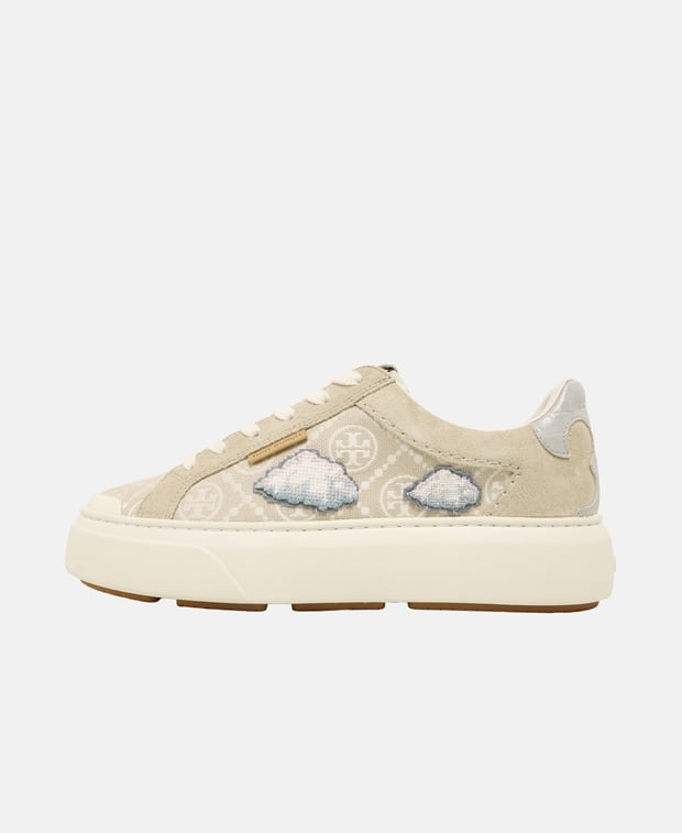 Tory Burch T Monogram Ladybug Sneakers White