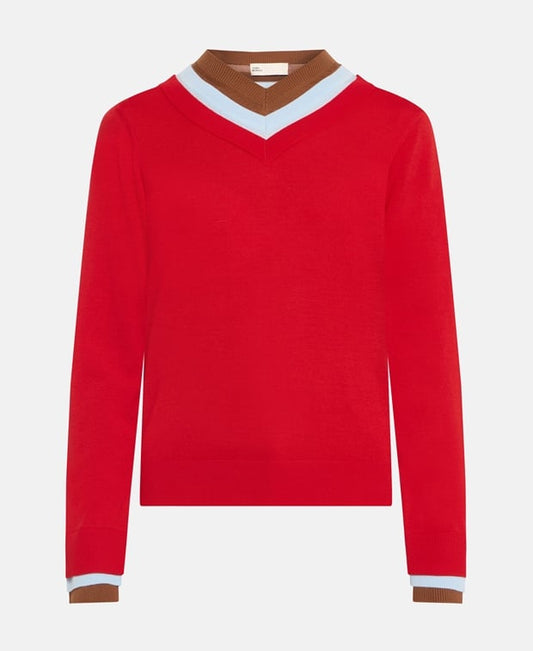 Tory Burch Wool jumper Brick Red