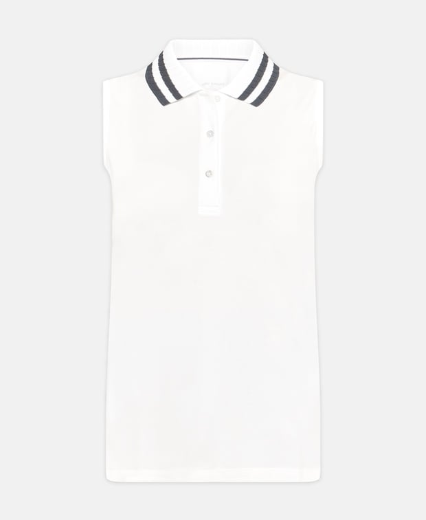 Tory Burch Sleeveless polo shirt White