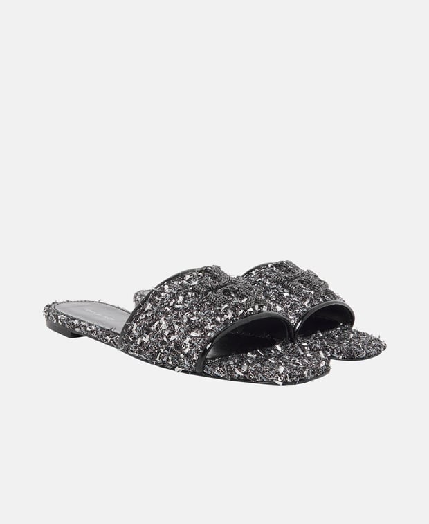 Tory Burch Elenor Pave Mules Black