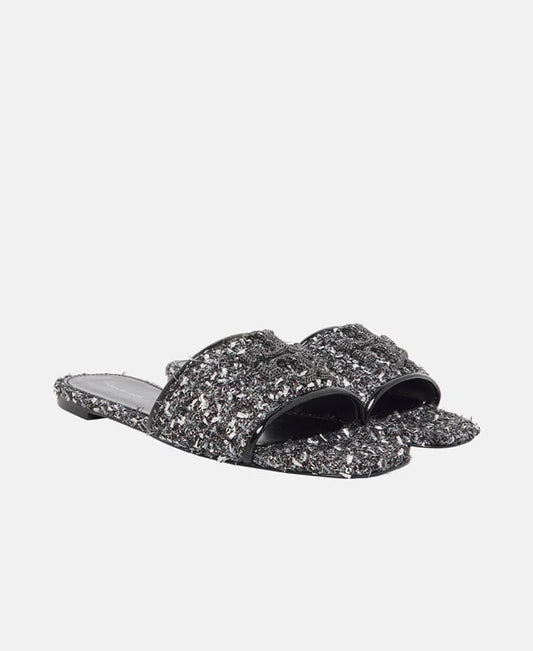 Tory Burch Elenor Pave Mules Black
