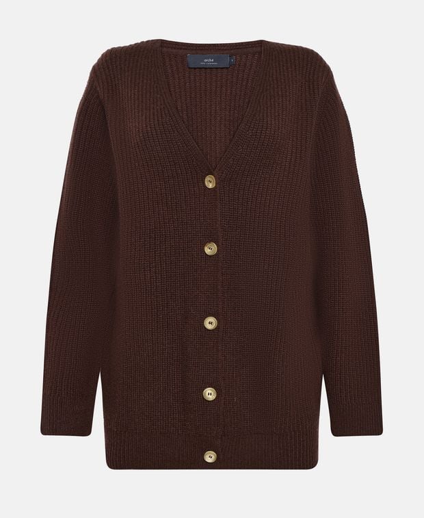 arch4 Cashmere cardigan Dark Brown