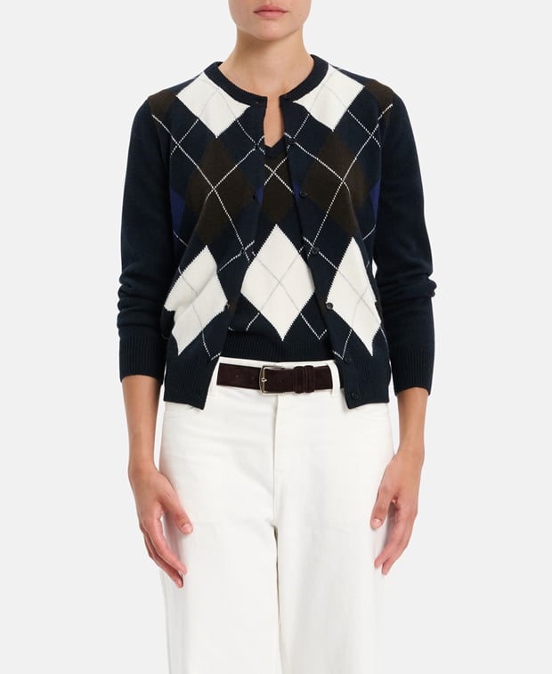 arch4 Cashmere cardigan Black Coffee