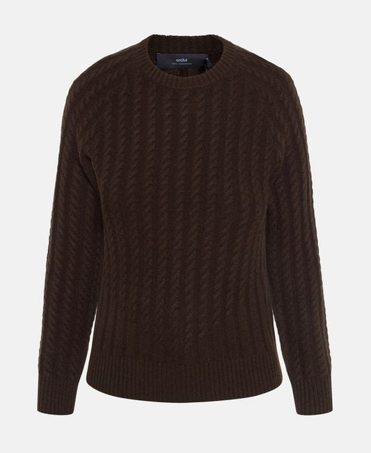 arch4 Cashmere pullover Dark Brown