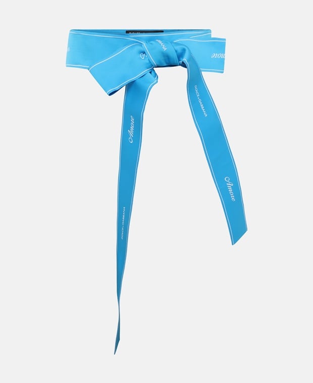 Dolce & Gabbana Braided belt Turquoise