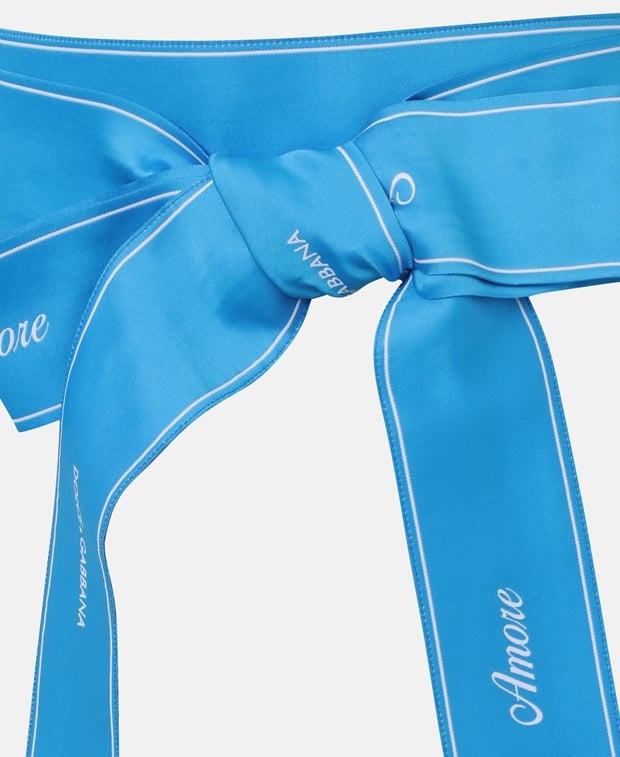 Dolce & Gabbana Braided belt Turquoise