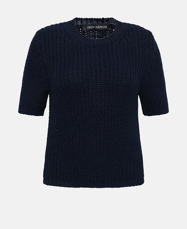 Iris von Arnim Short-sleeved pullover Midnight Blue