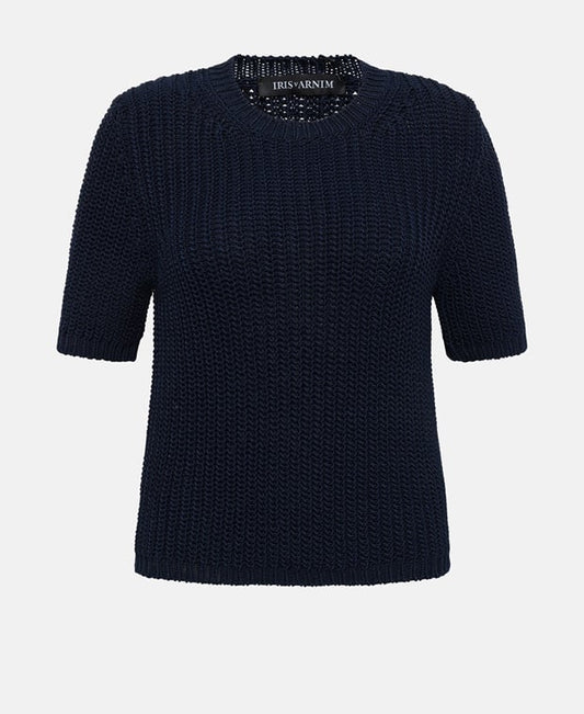 Iris von Arnim Short-sleeved pullover Midnight Blue