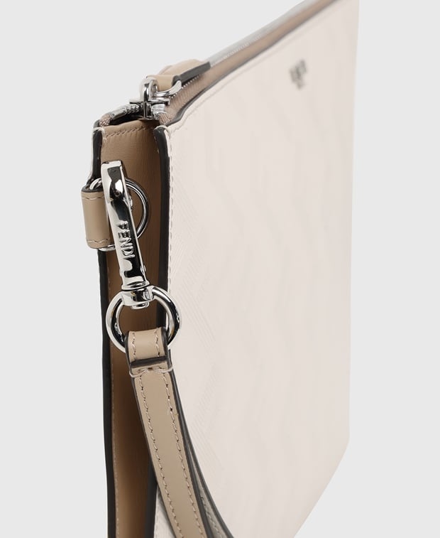 Fendi Leather clutch Putty