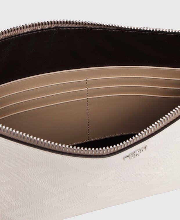 Fendi Leather clutch Putty