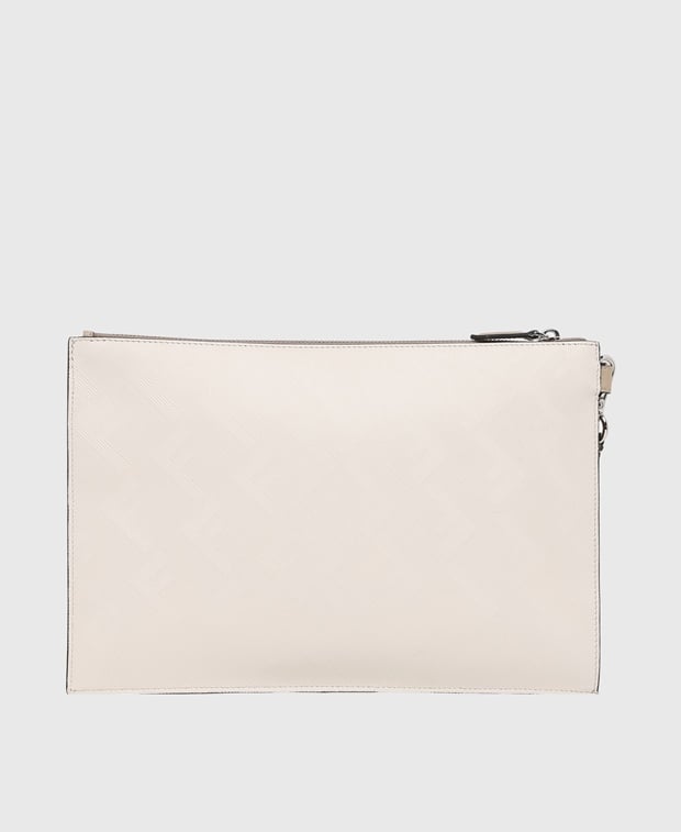 Fendi Leather clutch Putty