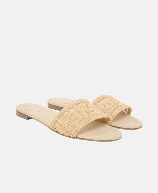 Fendi Slides Tan