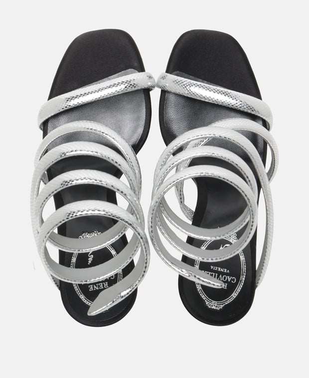 Rene Caovilla Cleo Ankle strap sandals Silver