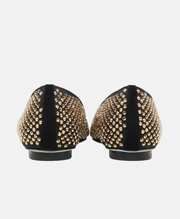 Rene Caovilla Ginger Ballet flats Gold