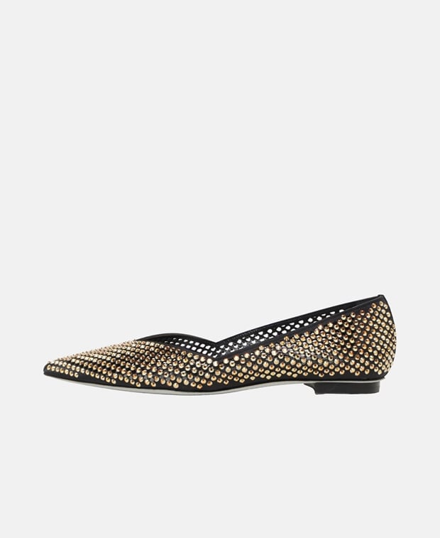 Rene Caovilla Ginger Ballet flats Gold