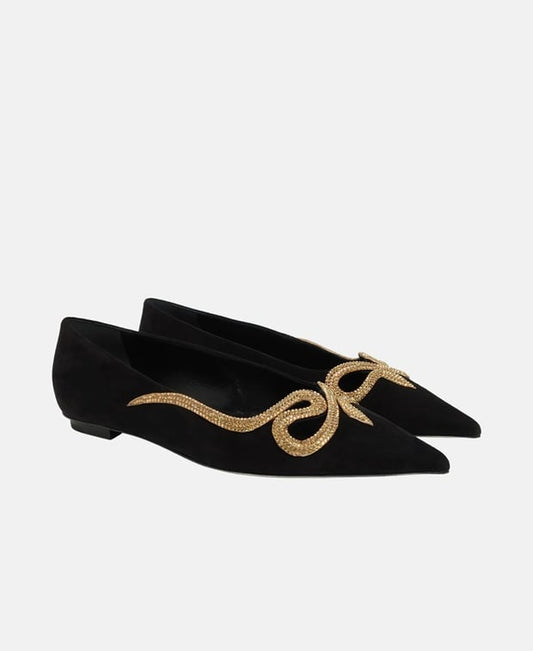 Rene Caovilla Morgana Ballet flats Black