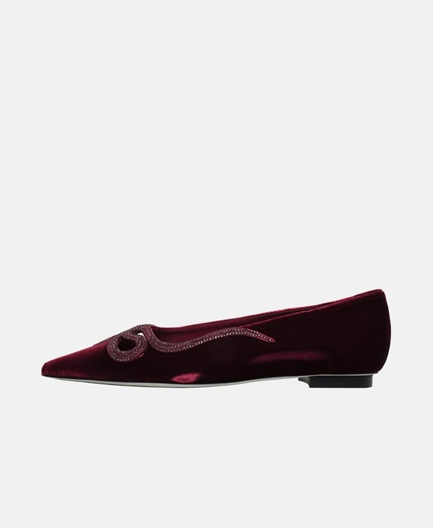 Rene Caovilla Morgana Ballet flats Red