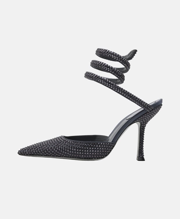 Rene Caovilla Cleo 105 Slingback pumps Dark Grey