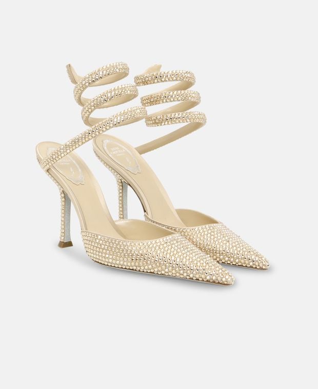 Rene Caovilla Cleo 105 Slingback pumps Beige