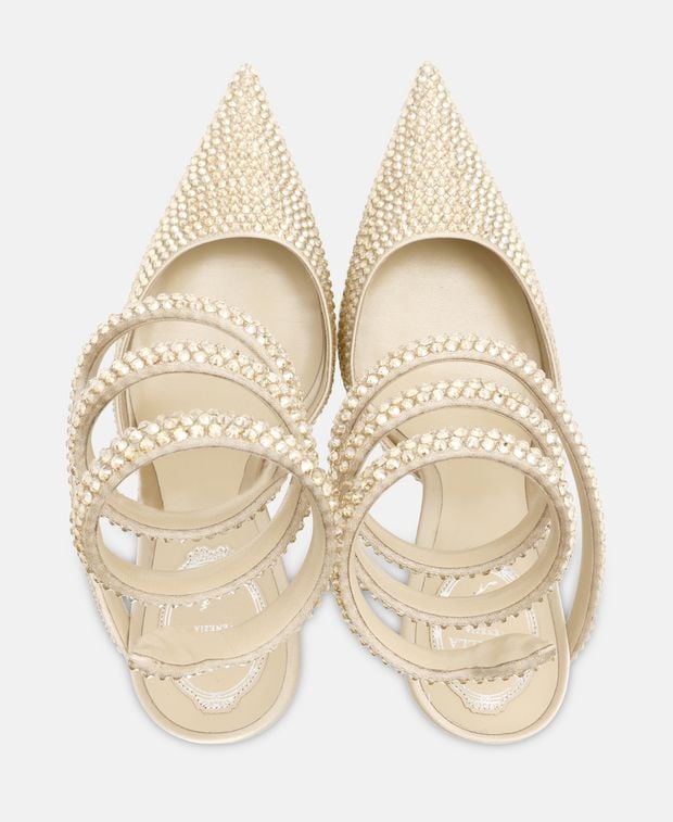 Rene Caovilla Cleo 105 Slingback pumps Beige