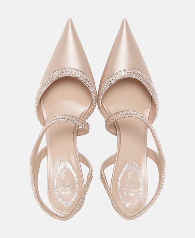 Rene Caovilla Lidia Slingback pumps Soft Beige