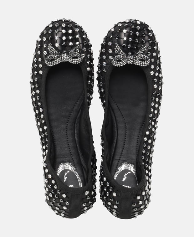 Rene Caovilla Galaxia Ballet flats Black