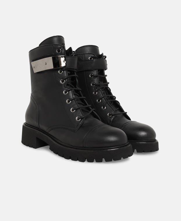 Giuseppe Zanotti Placca Lace-up ankle boot Black