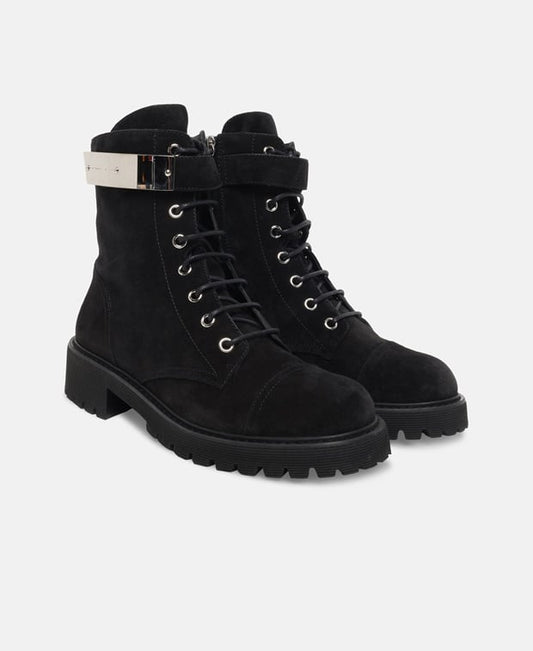 Giuseppe Zanotti I Placca Lace-up ankle boot Black