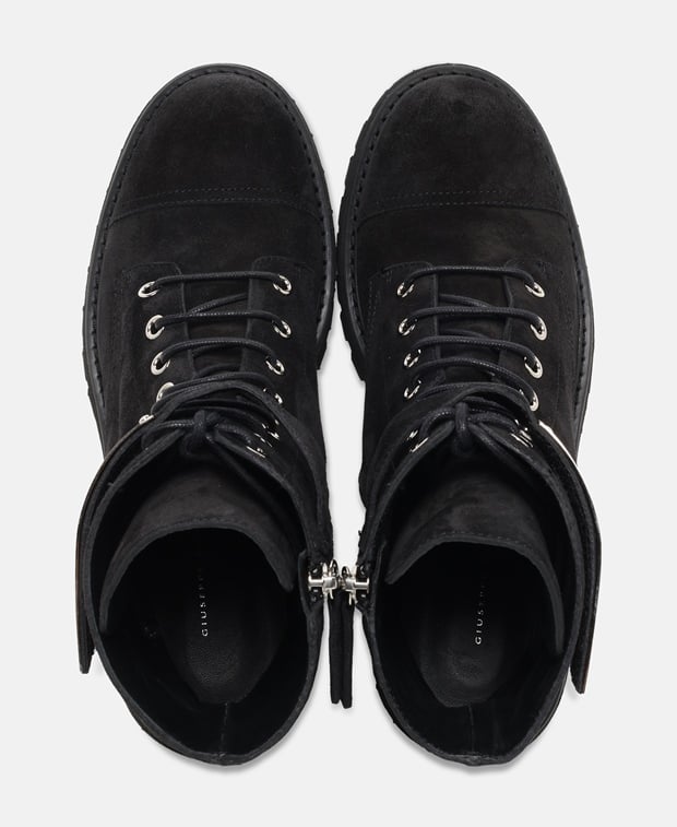Giuseppe Zanotti I Placca Lace-up ankle boot Black