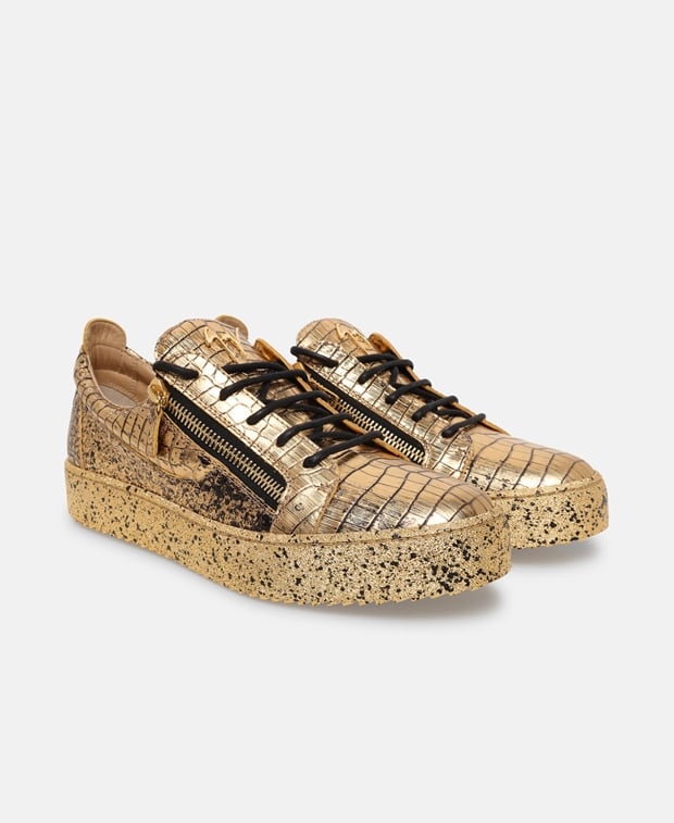 Giuseppe Zanotti Logoball Sneakers Gold