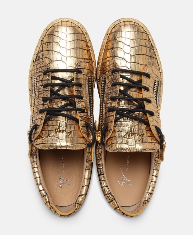 Giuseppe Zanotti Logoball Sneakers Gold