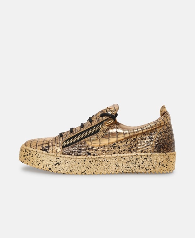 Giuseppe Zanotti Logoball Sneakers Gold