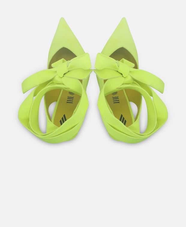 The Attico Venus Slingback pumps Neon Yellow