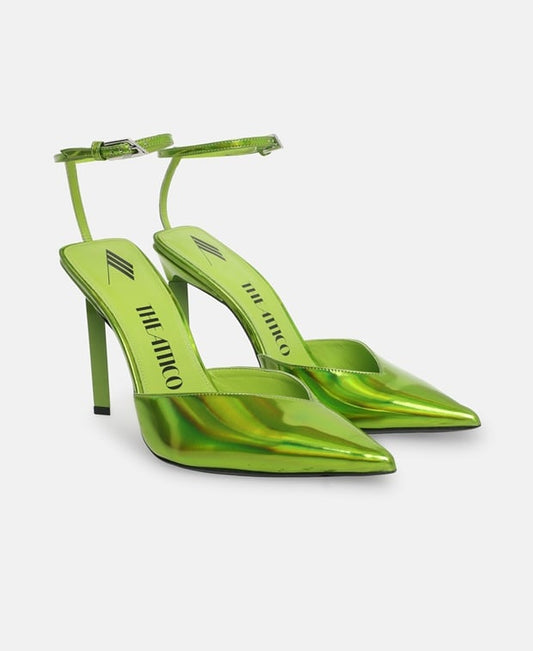 The Attico Perine Slingback pumps Neon Green