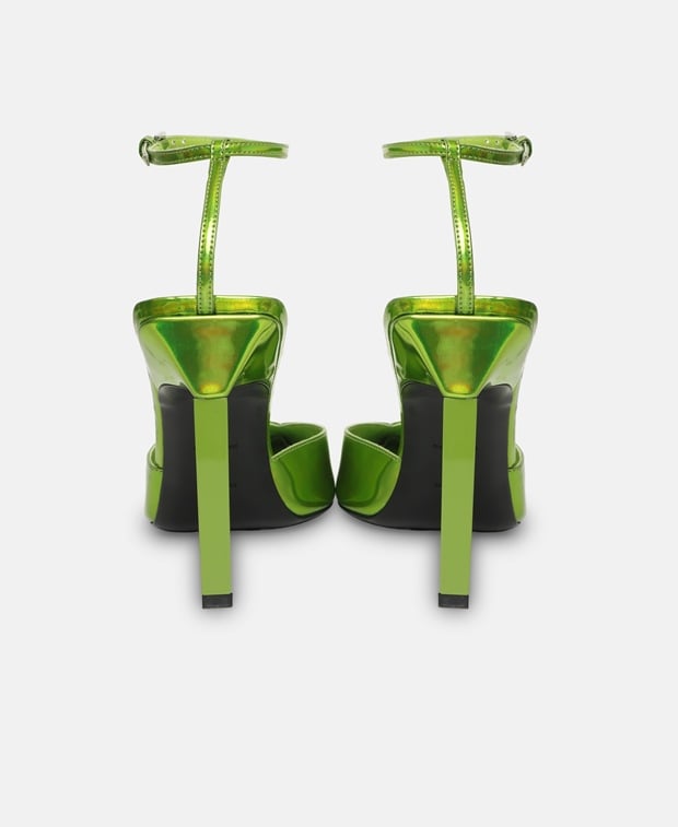 The Attico Perine Slingback pumps Neon Green