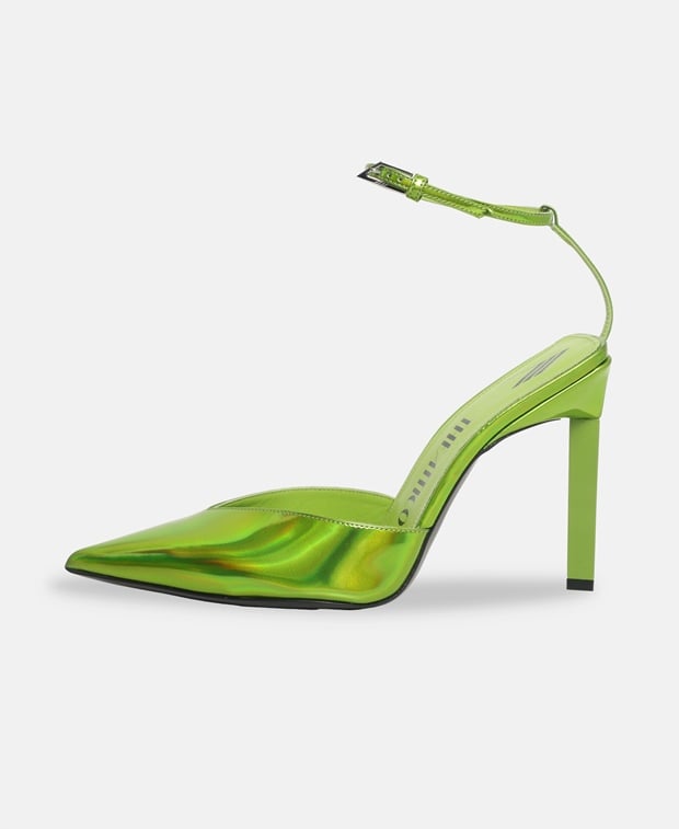 The Attico Perine Slingback pumps Neon Green