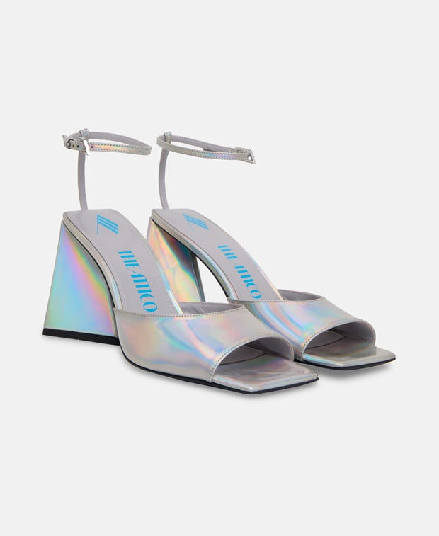 The Attico Piper Ankle strap sandals Silver