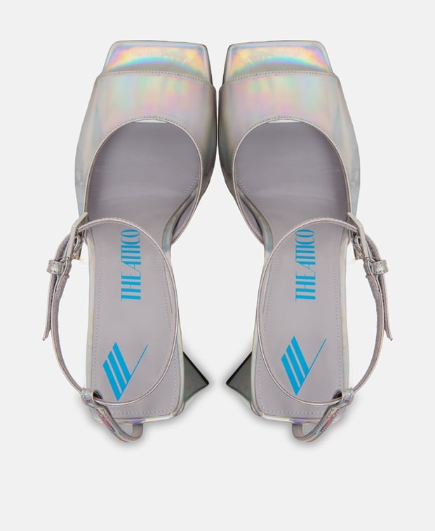 The Attico Piper Ankle strap sandals Silver