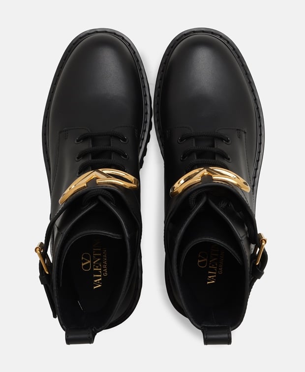 Valentino Garavani Combat Lace-up ankle boot Black