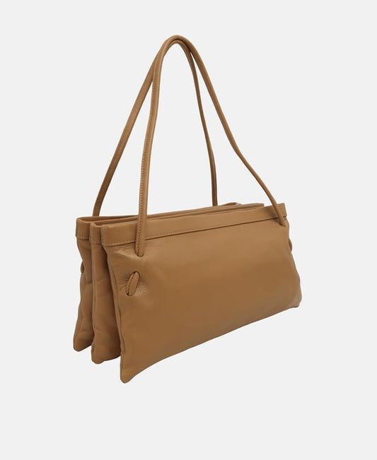 By Far Leather shoulder bag Dark Yellow