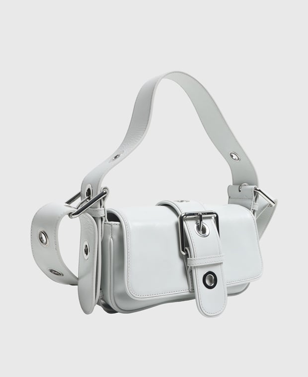 By Far Leather shoulder bag Eloise Burrata