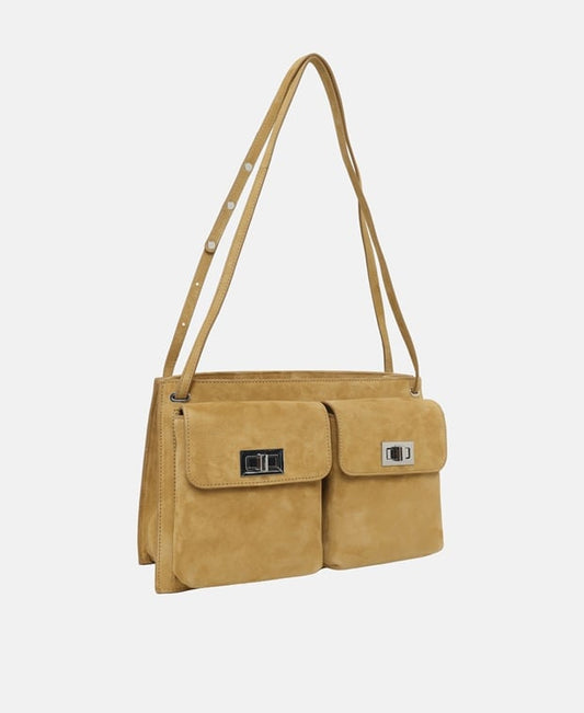 By Far Leather tote bag Dark Yellow