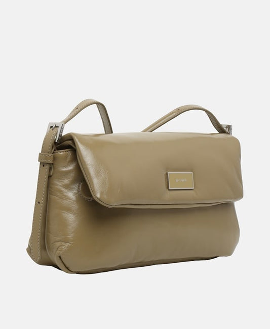 By Far Leather shoulder bag Lime