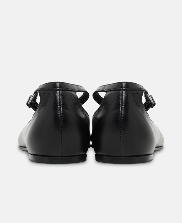 By Far Margot Ballerina flat with straps Black