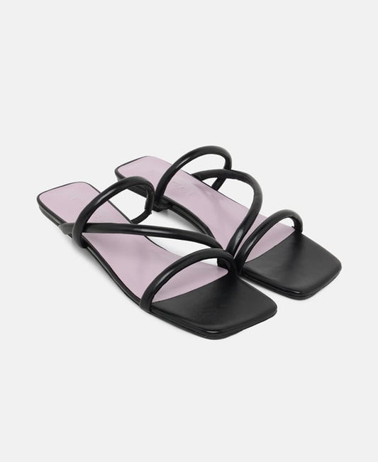 By Far Heeled sandals Morena black nappa leather